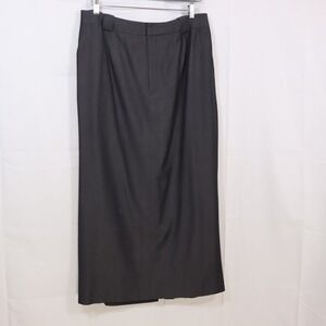 Dana Buchman Maxi Skirt 16 Charcoal Womens Wool‎ Blend Professional Office